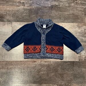 Old Navy Navy and Orange Baby Sweater Size 12-18 Months